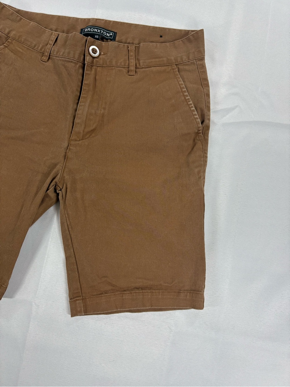 Bronxton Brown Stretch Chino Shorts Men’s XS - Picture 3 of 8